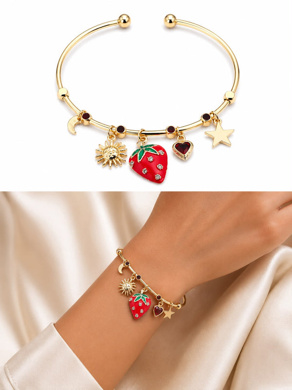 Strawberry Fields Charm Bangle