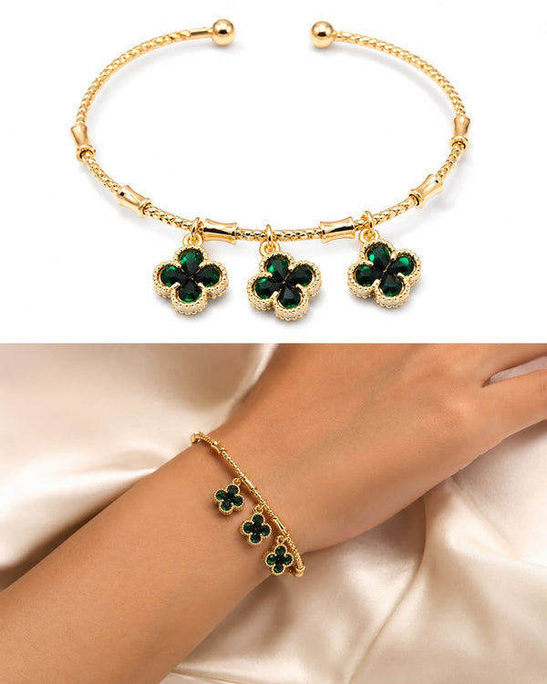 The Emerald Clover Bangle